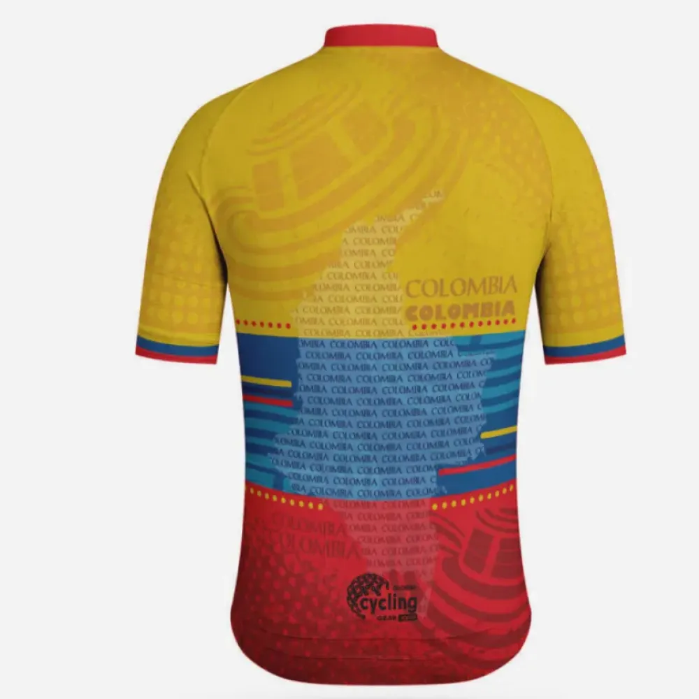 Colombia Premium Cycling Jersey Flag Colors Yellow/Red/Blue