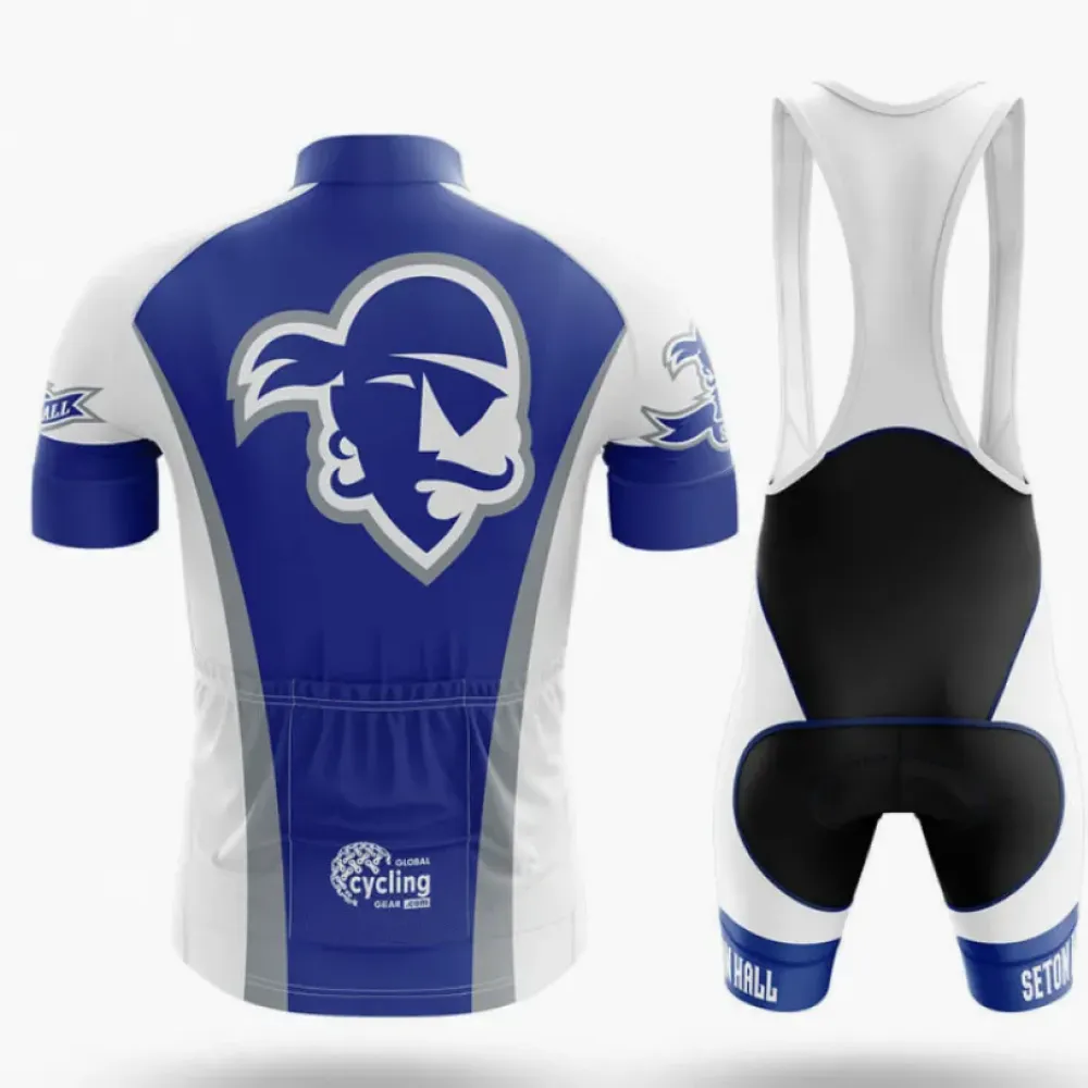 Seton Hall University Long Sleeve Cycling Jersey Blue/White/Grey