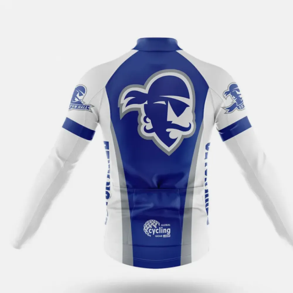 Seton Hall University Long Sleeve Cycling Jersey Blue/White/Grey