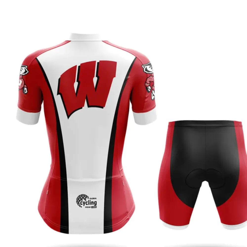 Wisconsin Badgers Women's Cycling Shorts Red/Black/White
