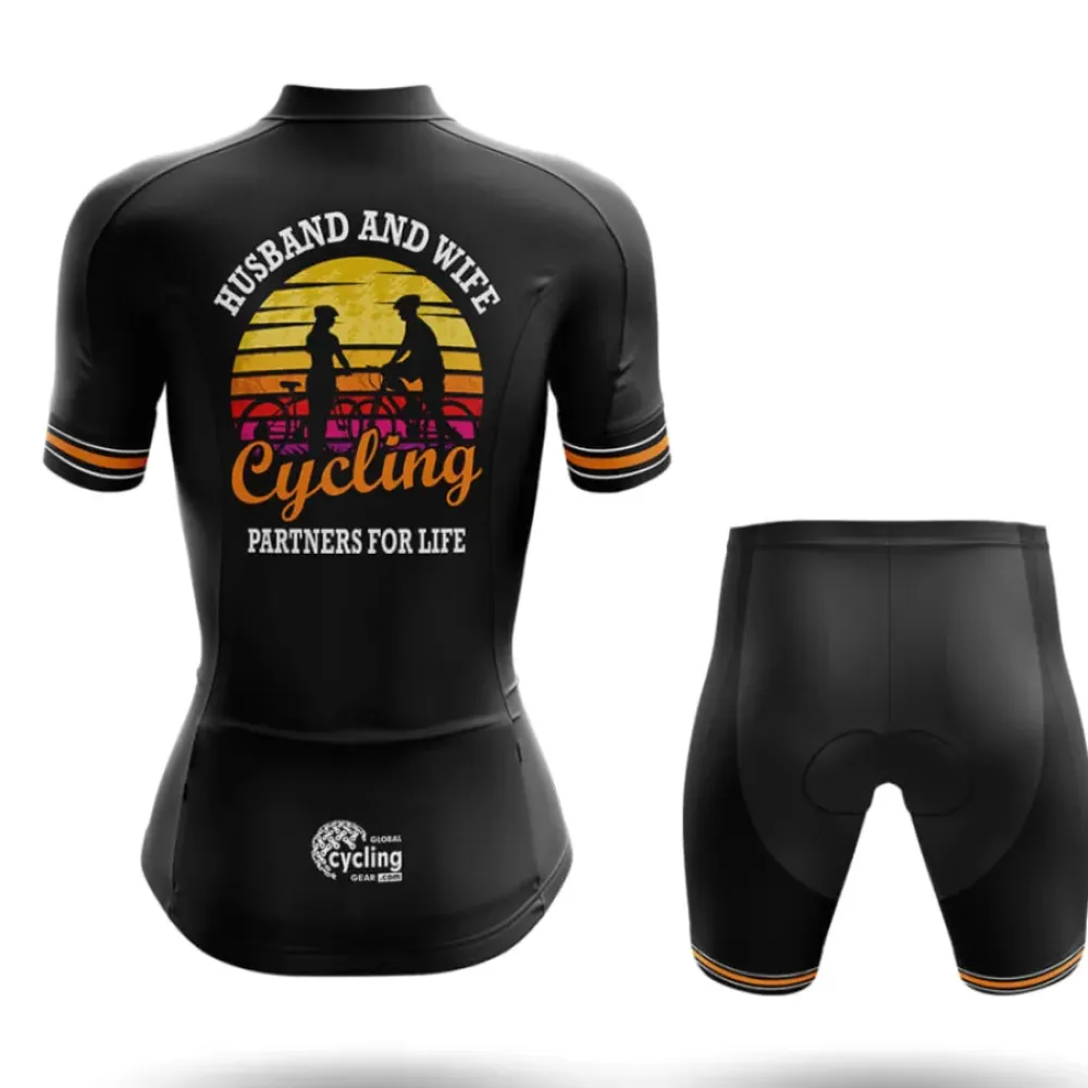 Cycling Shorts Comfortable Black/Orange/White