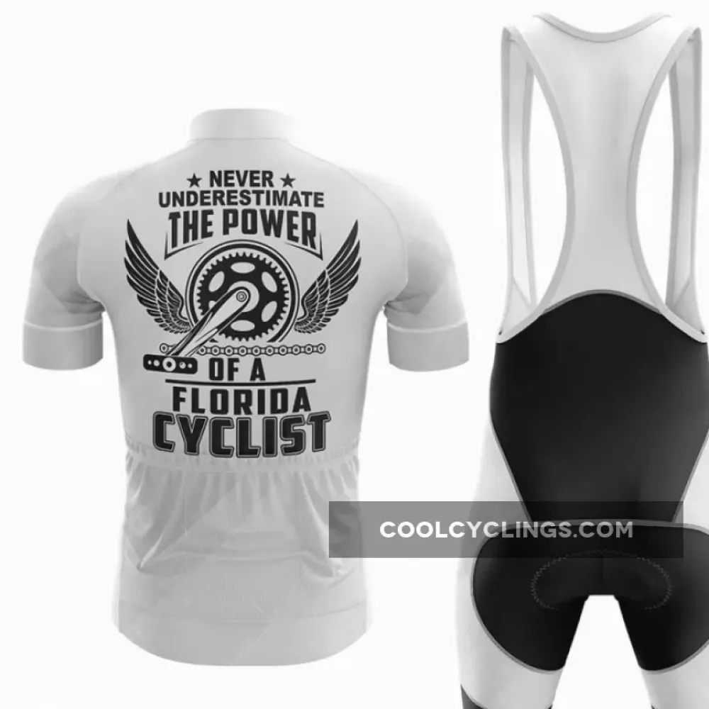 Florida V8 Cycling Jersey Powerful White/Black/Grey