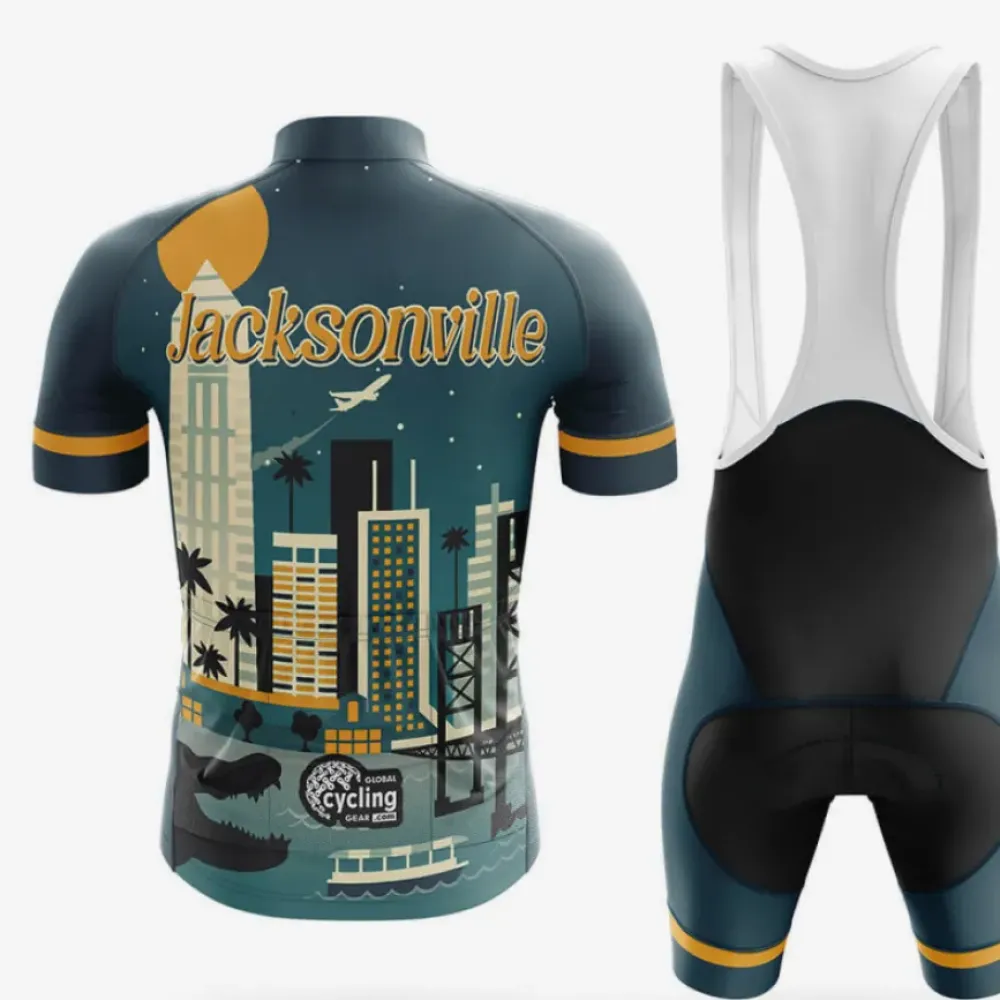 Jacksonville FL Cycling Bibs Comfortable Navy/Yellow/White