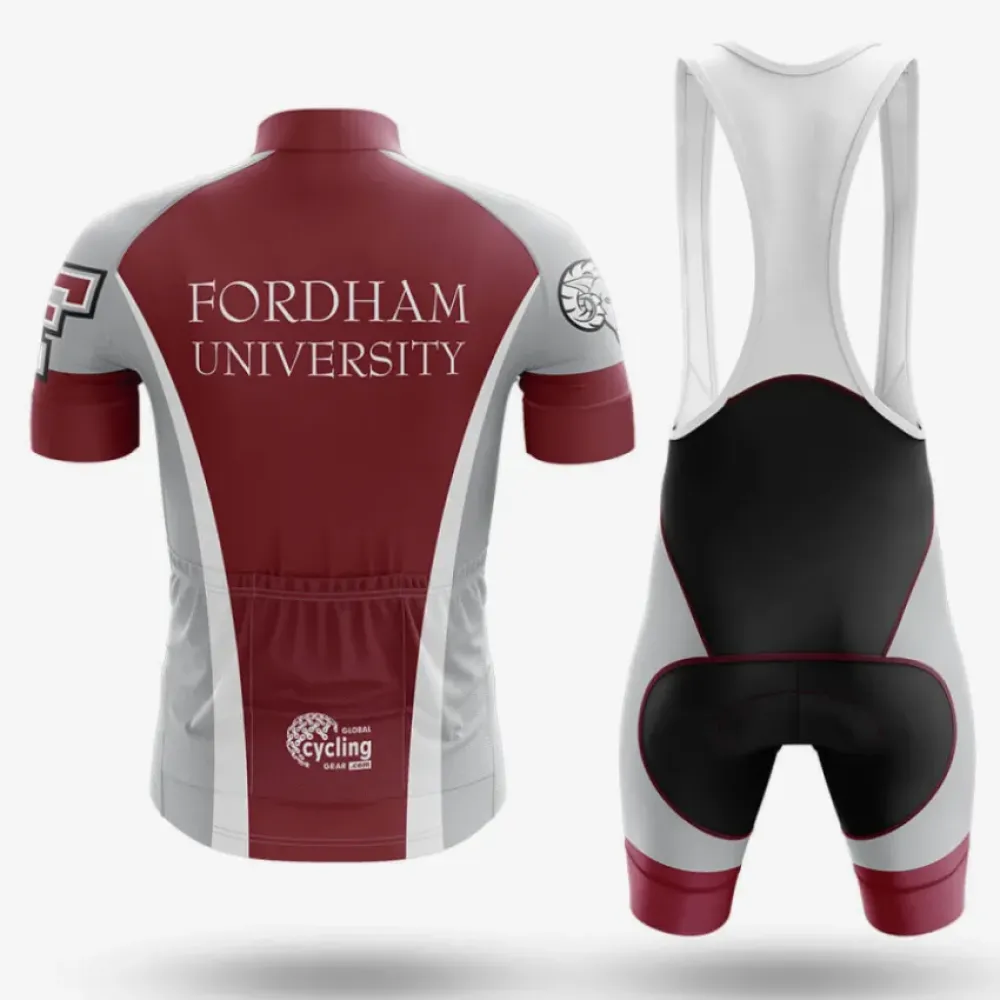 Fordham University Cycling Bibs Comfortable White/Purple/Black