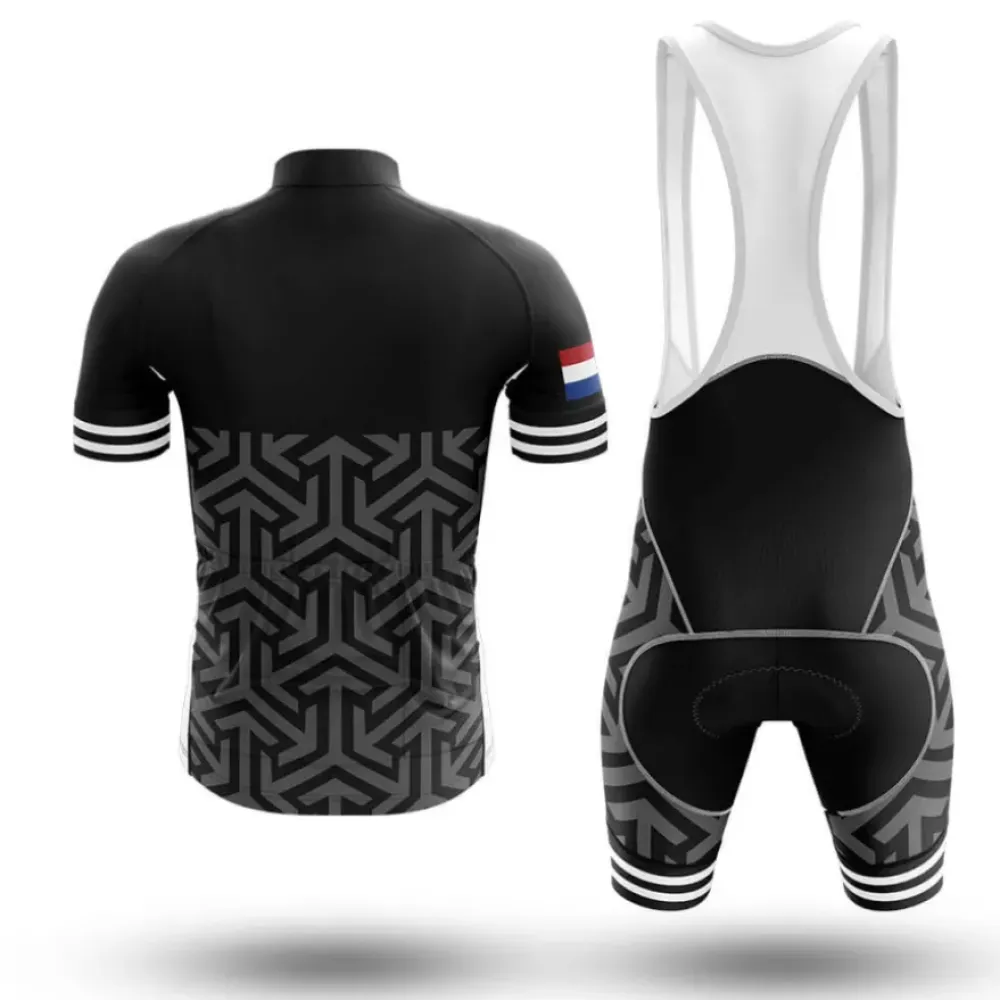 Netherlands V18 Cycling Kit Geometric Black/White/Red