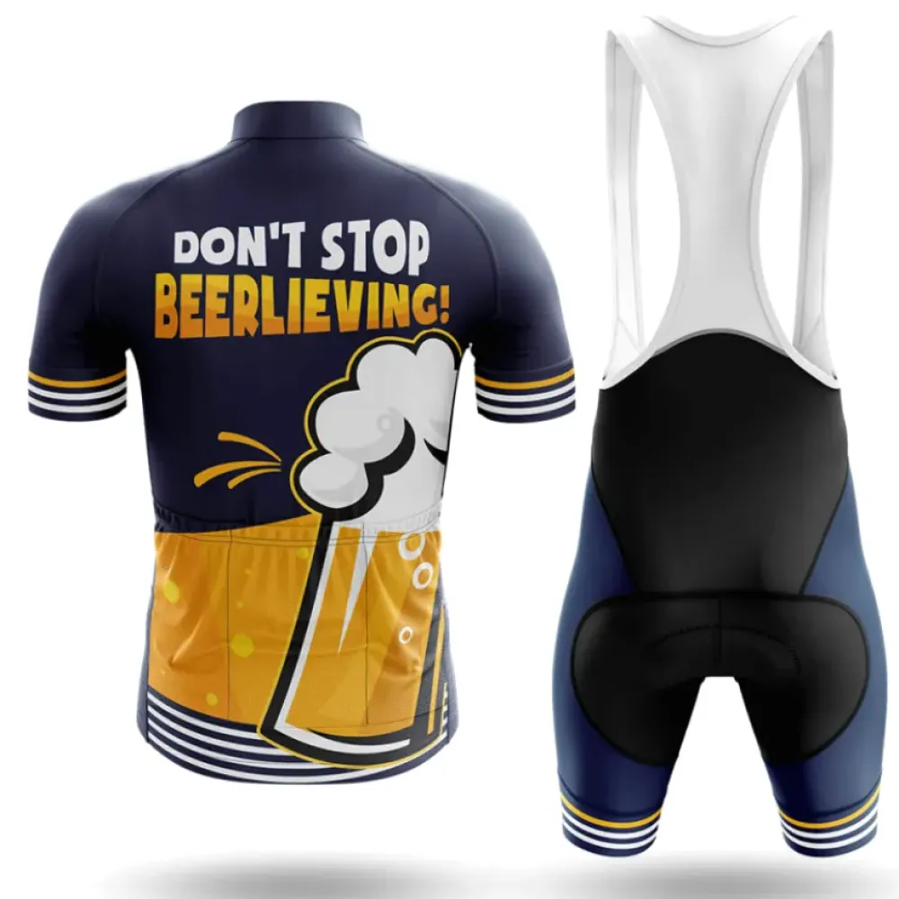 Cycling Bibs Comfortable Navy/White/Yellow