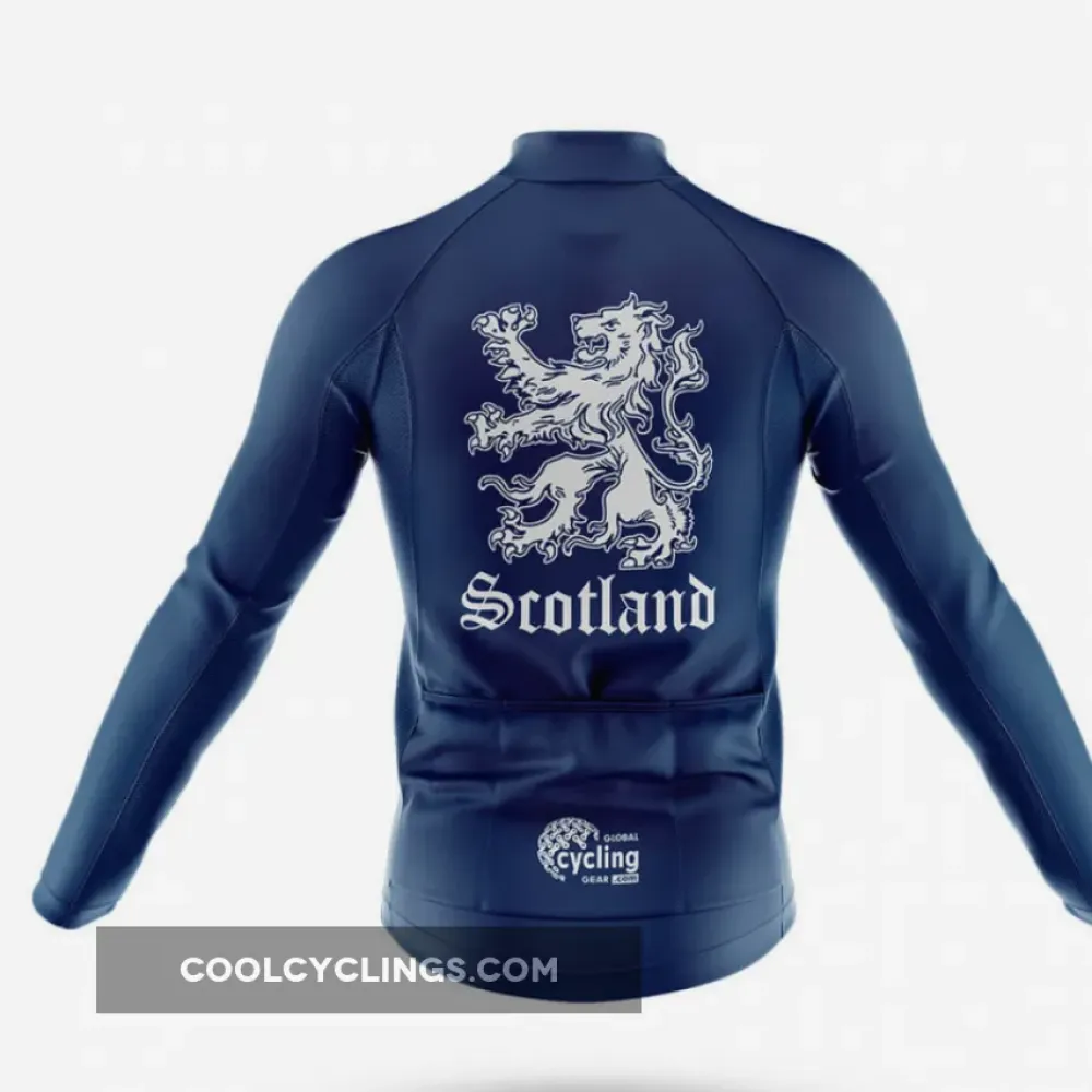 Scottish Lion Cycling Jersey Navy/White/Grey