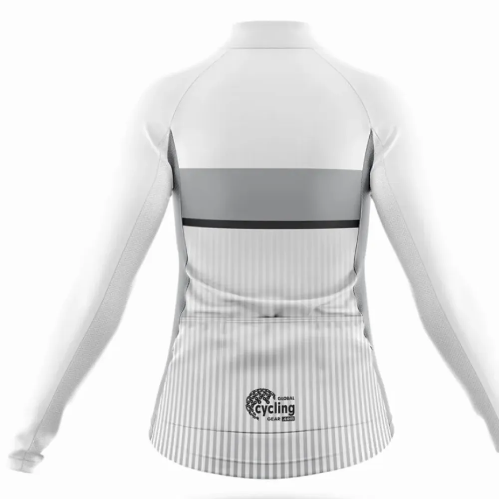 Women's Cycling Kit Full Set Breathable White/Grey/Black