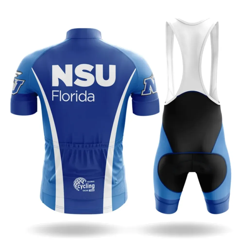 Nova Southeastern University Cycling Bibs Comfortable Blue/Black/White