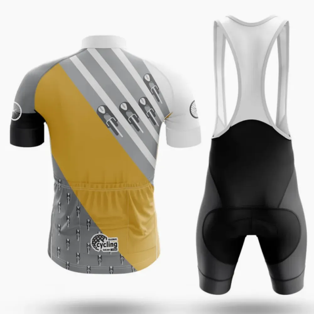 Cycling Bibs Retro Comfortable Black/White/Grey