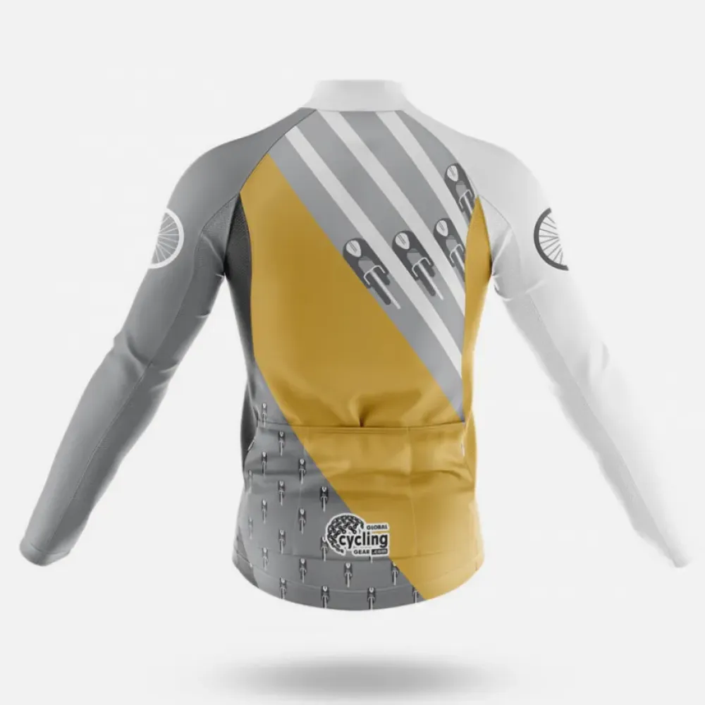 Cycling Bibs Retro Comfortable Black/White/Grey