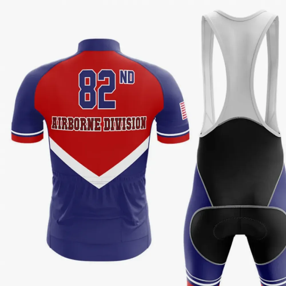 Airborne 82nd Division Cycling Kit Full Set Red/Blue/White