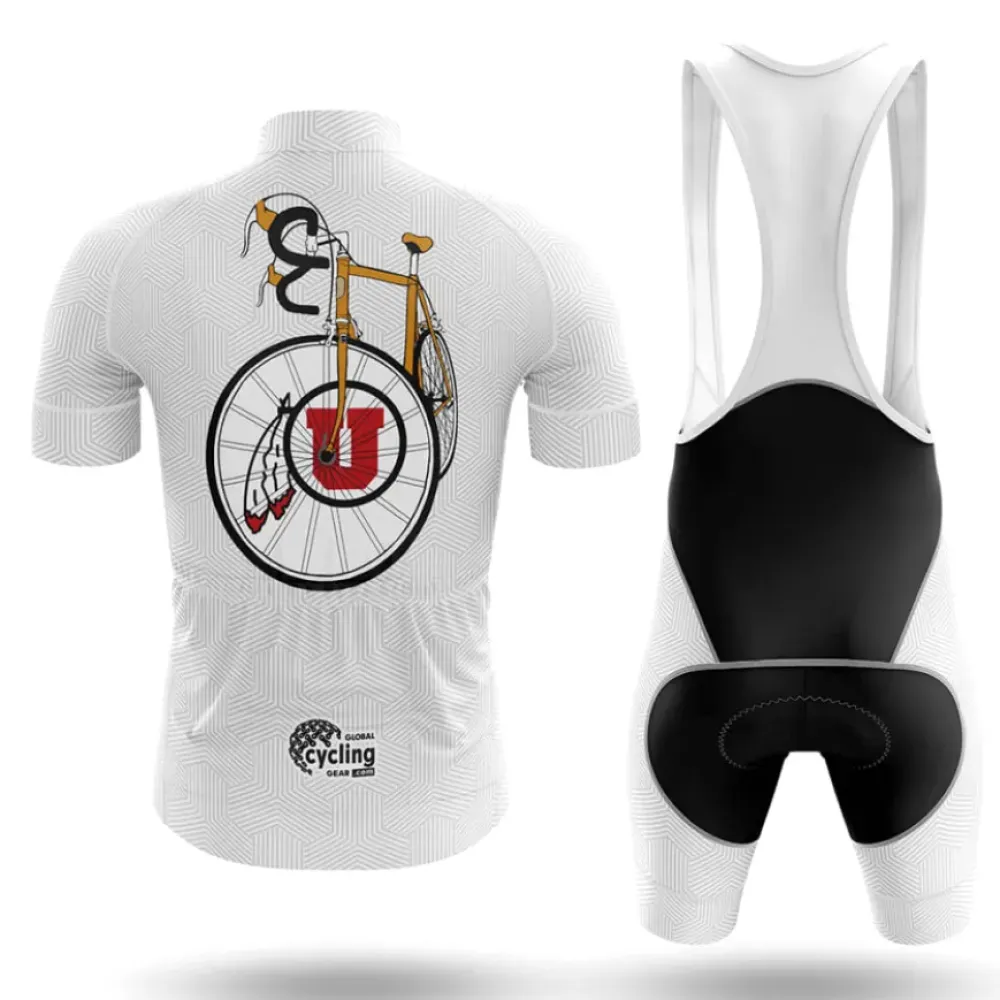 University of Utah Classic Cycling Jersey White/Grey/Red