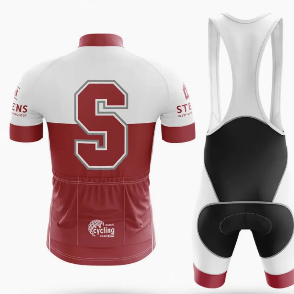 Stevens Institute of Technology Long Sleeve Cycling Jersey Ver.2 Feature Maroon/White/Silver
