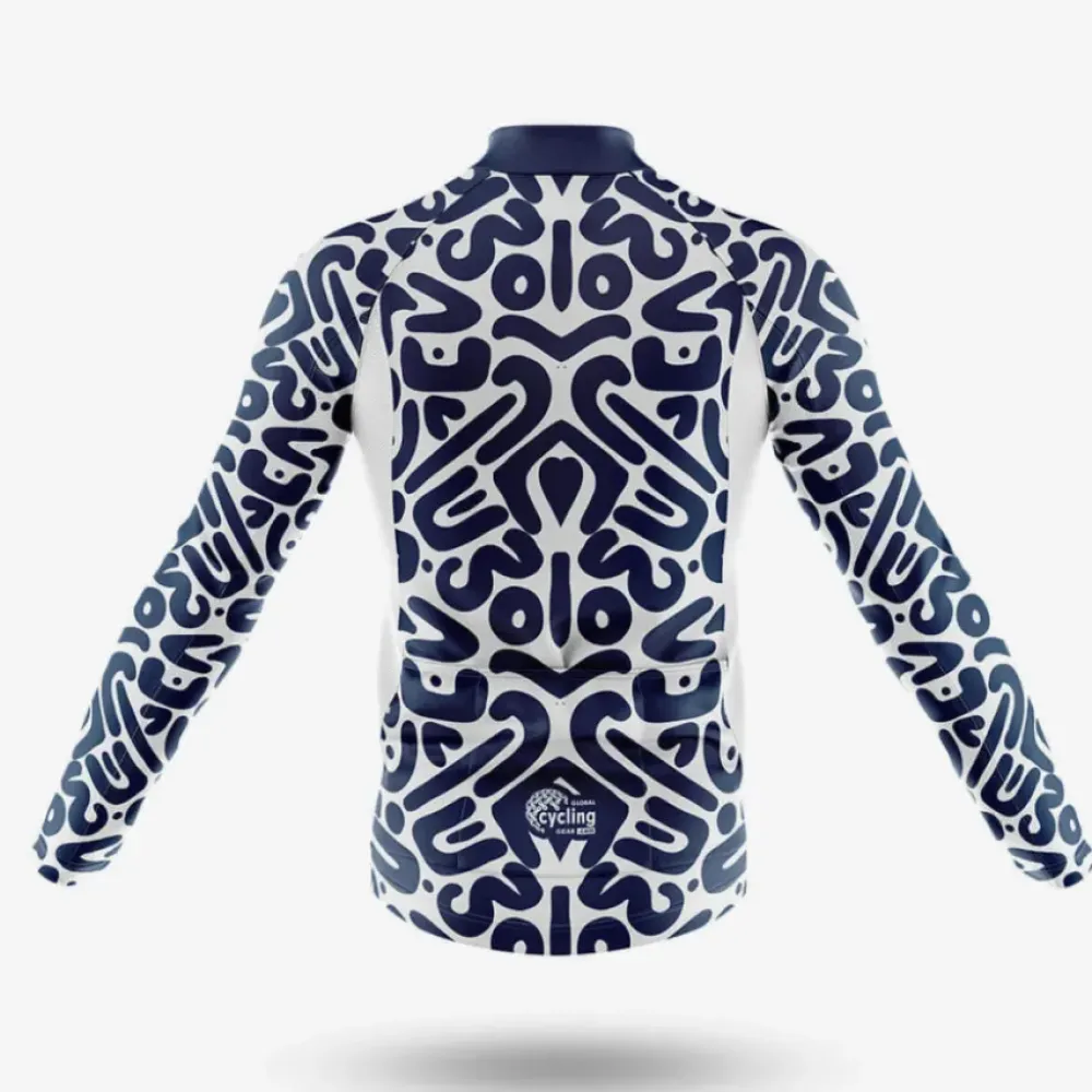 Modern Art Bold Cycling Jersey Navy/White/Silver