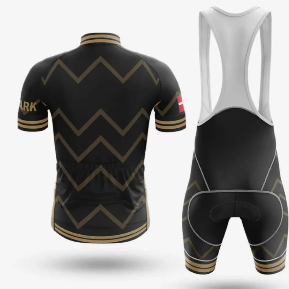 Denmark V17 Cycling Bibs Chevron Black/Gold/White
