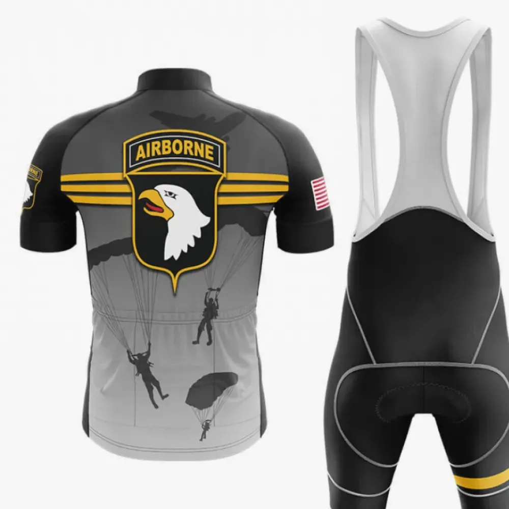 Airborne Cycling Jersey American Pride Black/Grey/Yellow