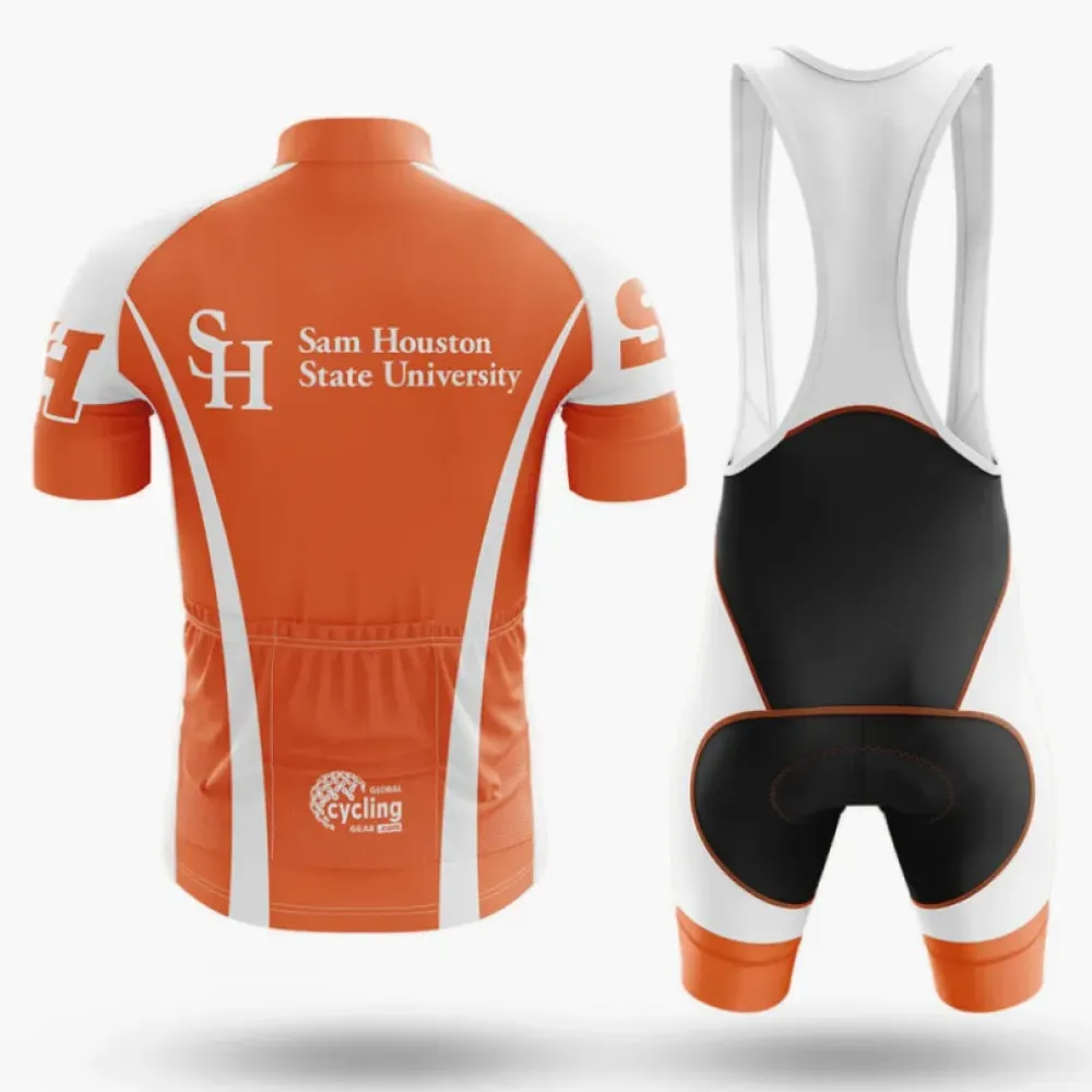 Sam Houston State University Cycling Bibs Comfortable White/Orange/Black