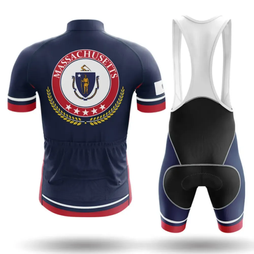 Massachusetts V19 Cycling Jersey Navy/Red/White