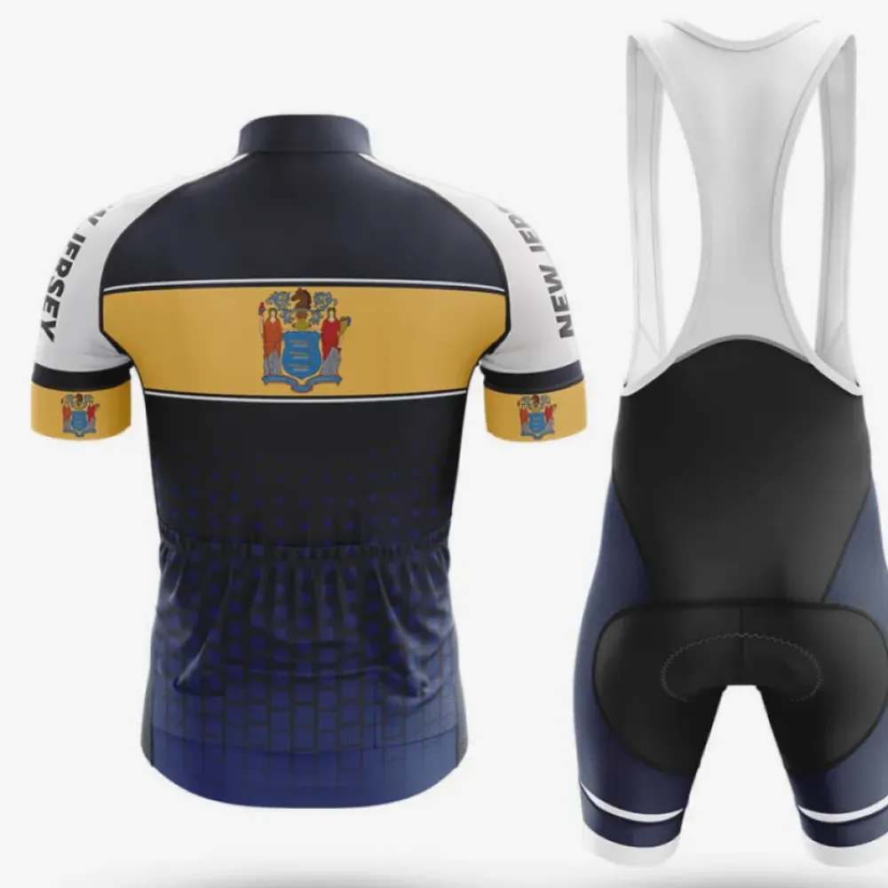 New Jersey S1 Cycling Jersey Navy/Yellow/White