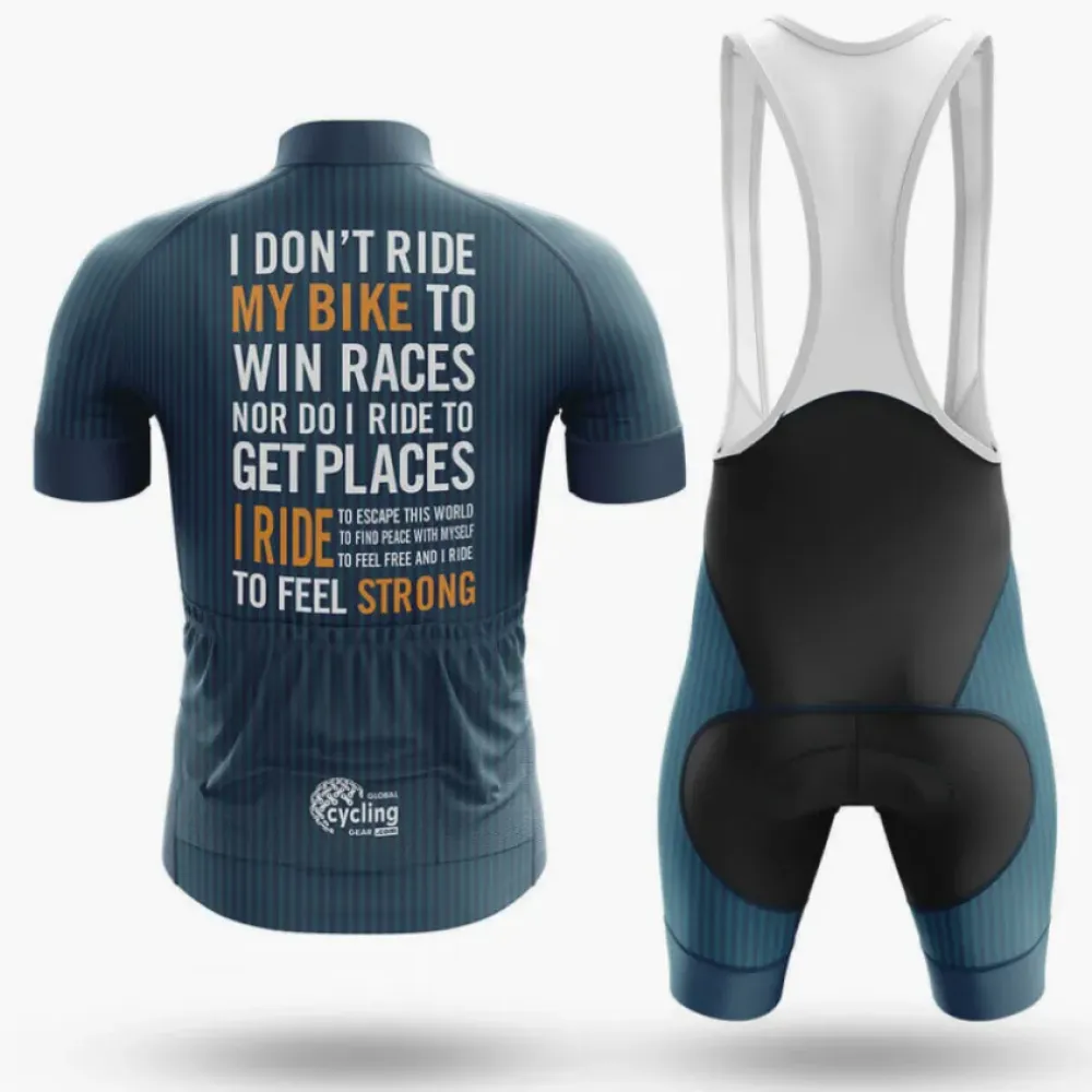 Ride My Bike Long Sleeve Cycling Jersey Ver.3 Peaceful Ride Navy/Orange/White