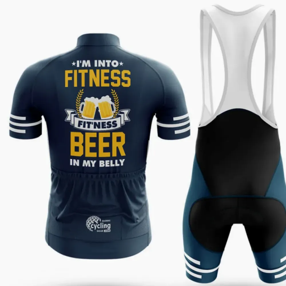 Cycling Jersey Fitness Navy/Gold/Long Sleeve