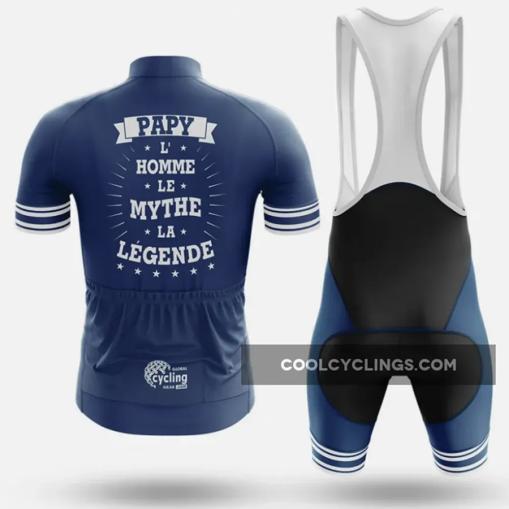 Papy Long Sleeve Cycling Jersey Navy/White/Blue