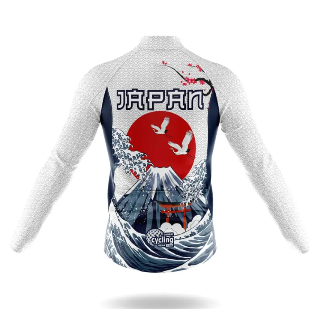 Japan S3 Cycling Kit Full Set Japanese Art White/Black/Grey
