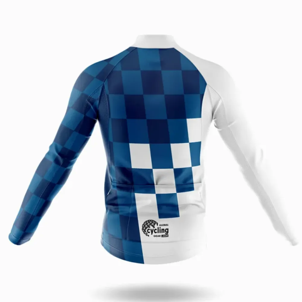 USA S16 Cycling Kit Checkerboard Blue/White/Black