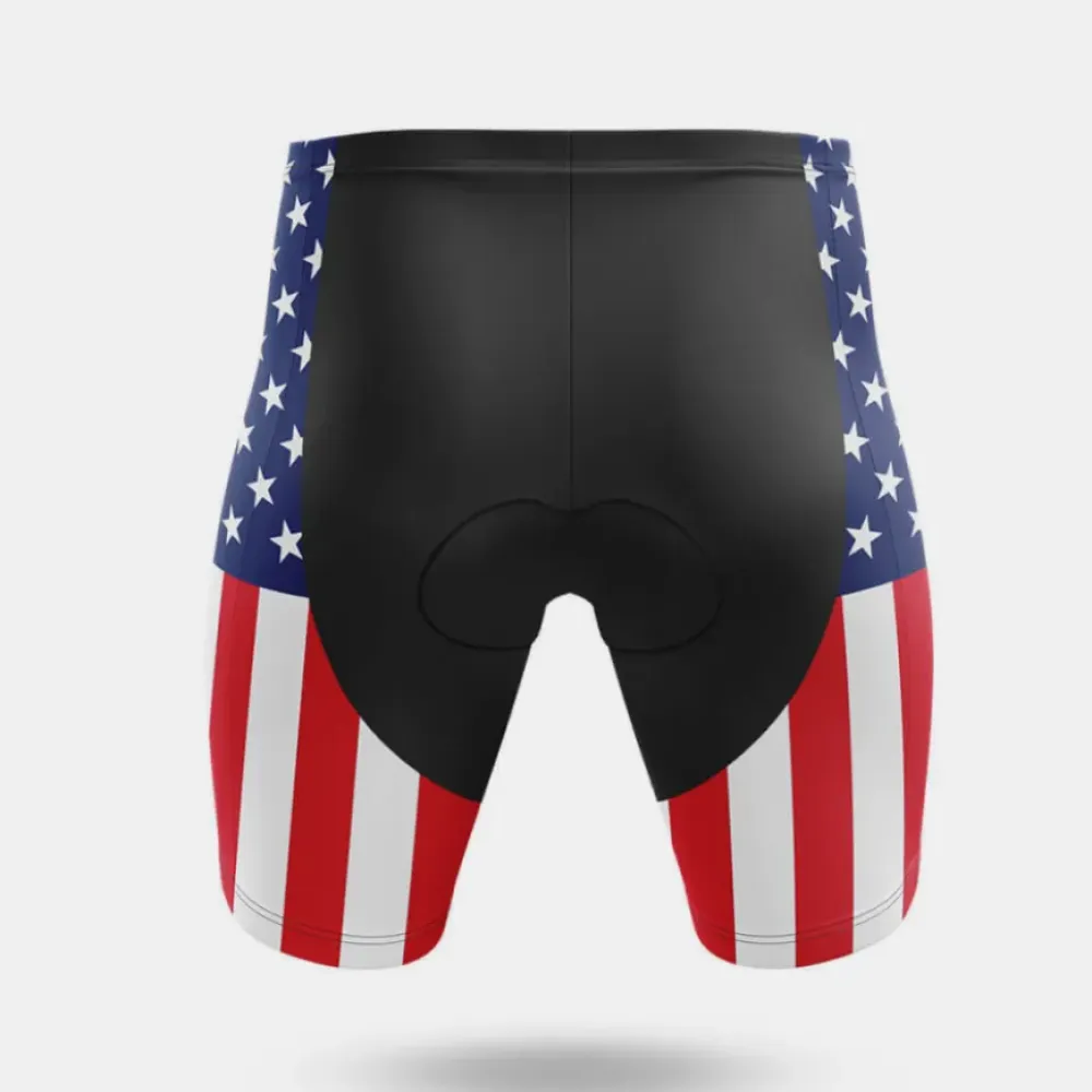 Cycling Bibs USA American Flag Black/Red/White