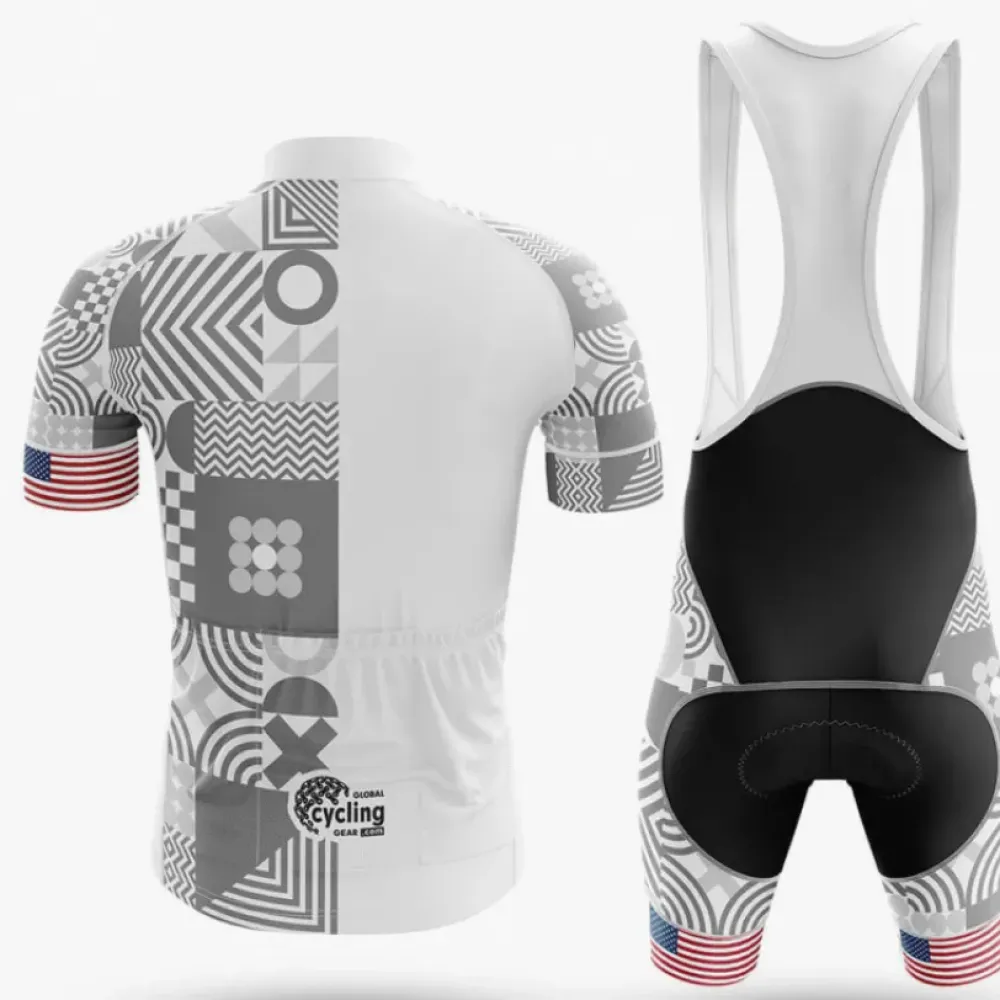 USA 2022 V4 Geometric Patterns White/Gray/Silver