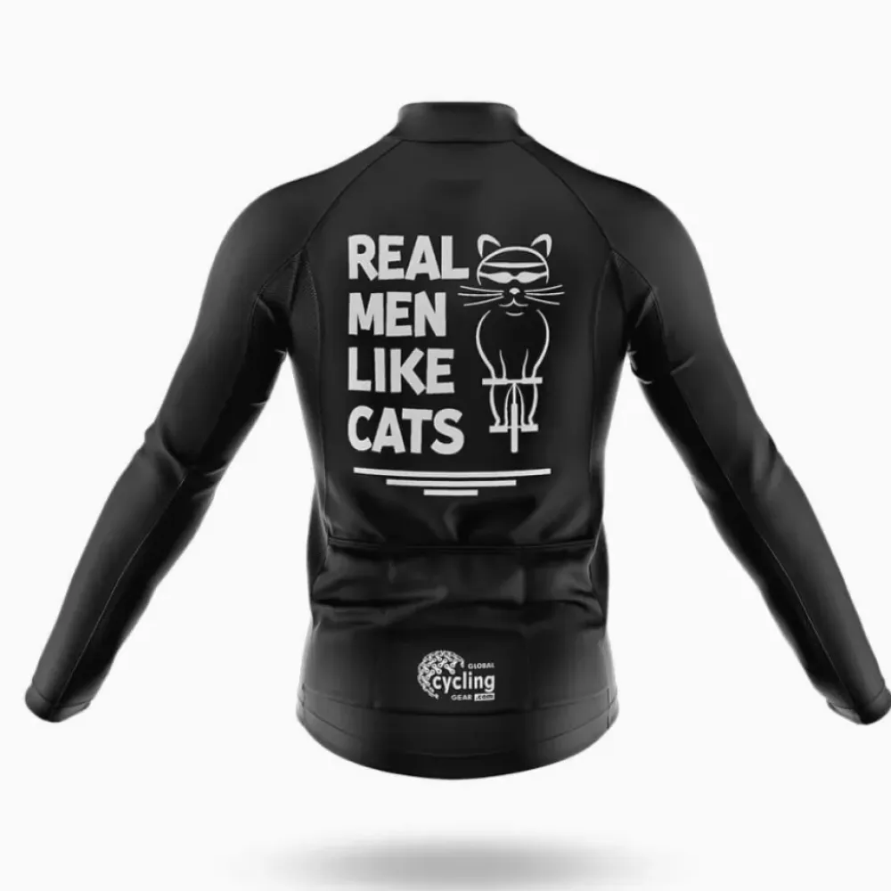 Cycling Kit Real Men Like Cats Black/White/Grey