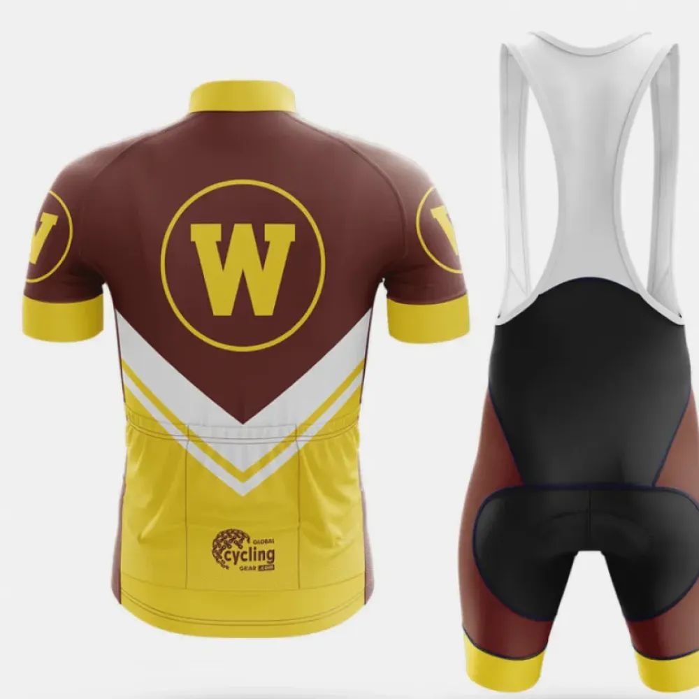Western Michigan Cycling Bibs Versatility Yellow/Black/Brown