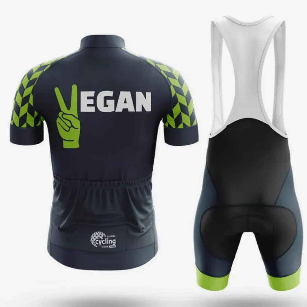 Hi Vegan Cycling Jersey Peace Lime/Black/Grey