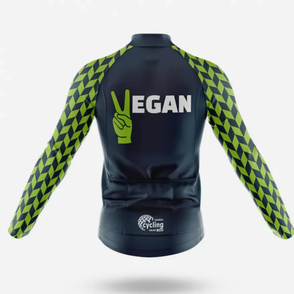 Hi Vegan Cycling Jersey Peace Lime/Black/Grey