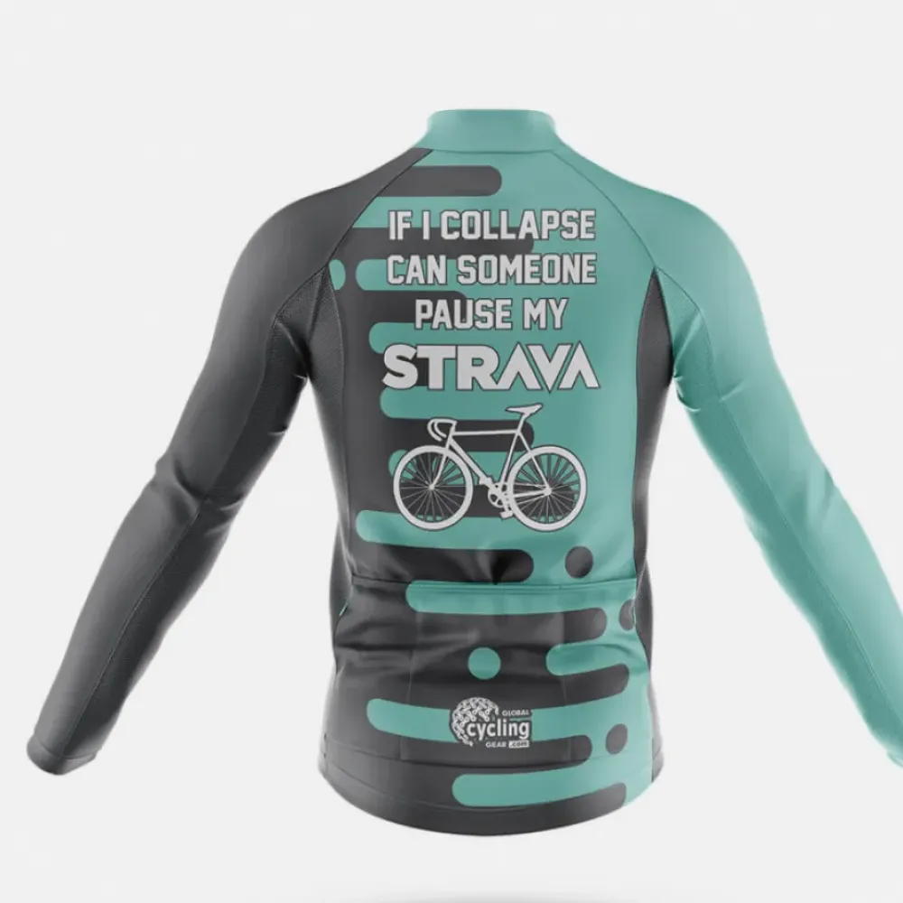 Pause My Strava V8 Cycling Bibs White/Black/Grey