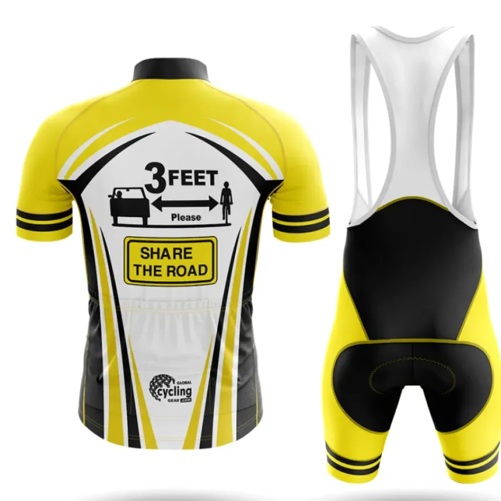 Cycling Jersey Share The Road Yellow/White/Black