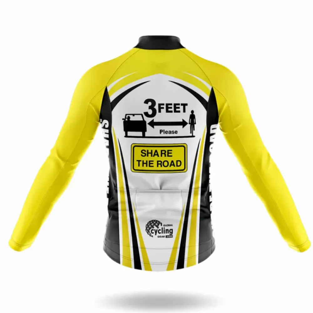 Cycling Jersey Share The Road Yellow/White/Black
