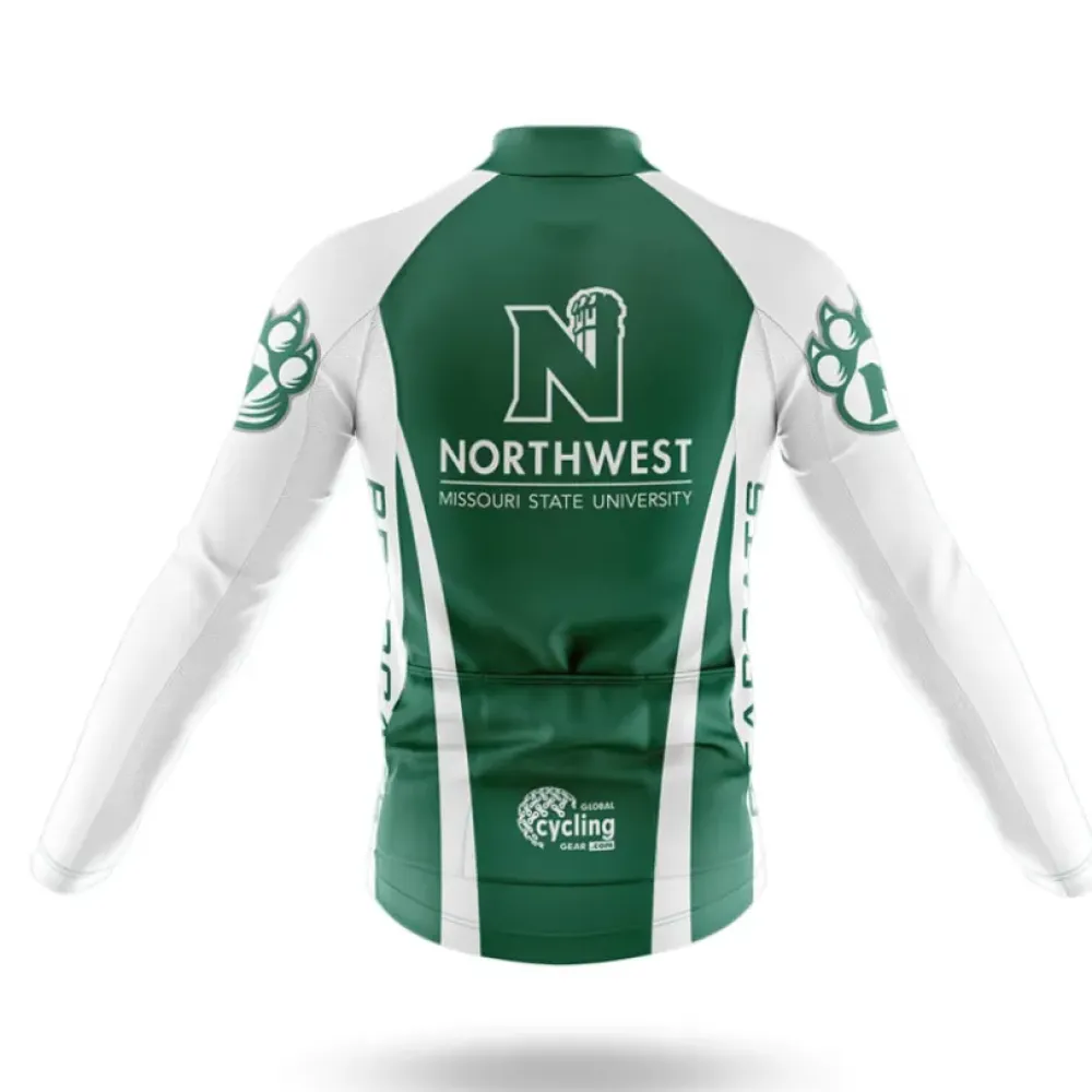 Northwest Missouri State University Long Sleeve Cycling Jersey Green/White/Black