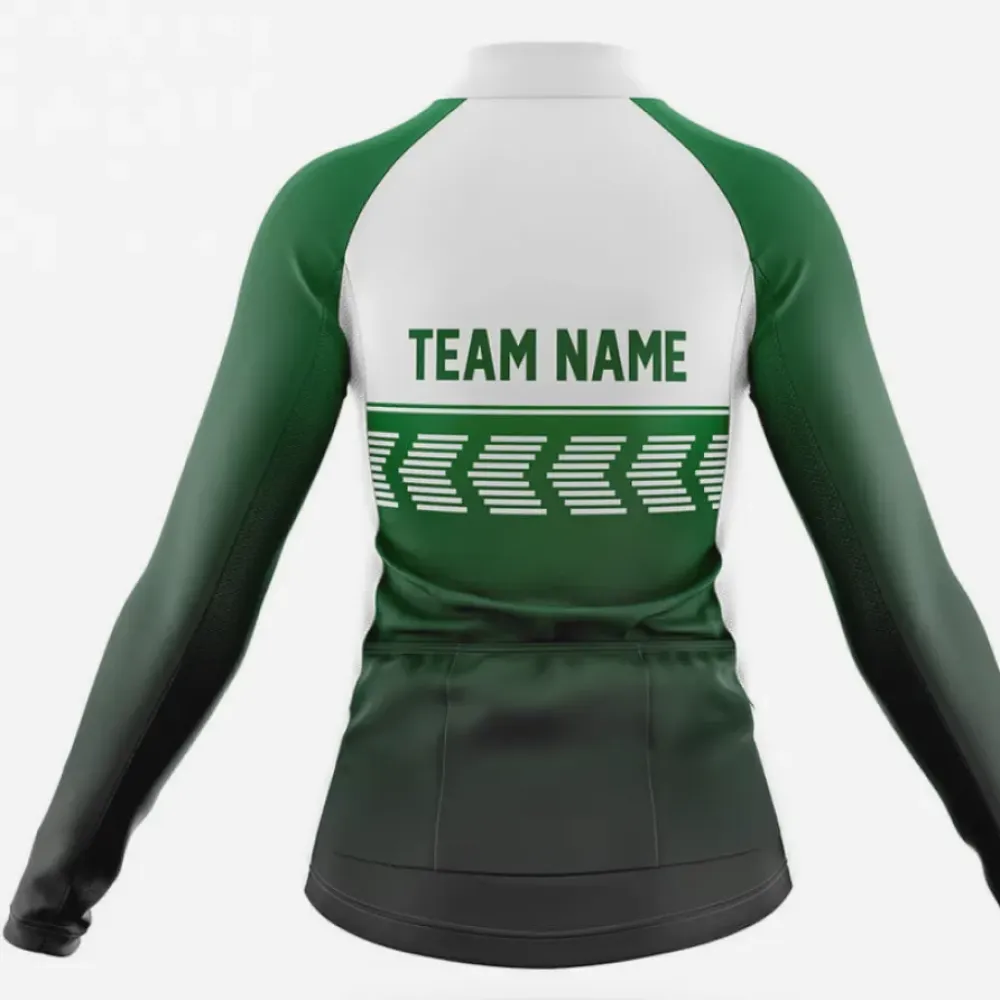 Custom Team Name S4 Women's Cycling Shorts Black/Green/White