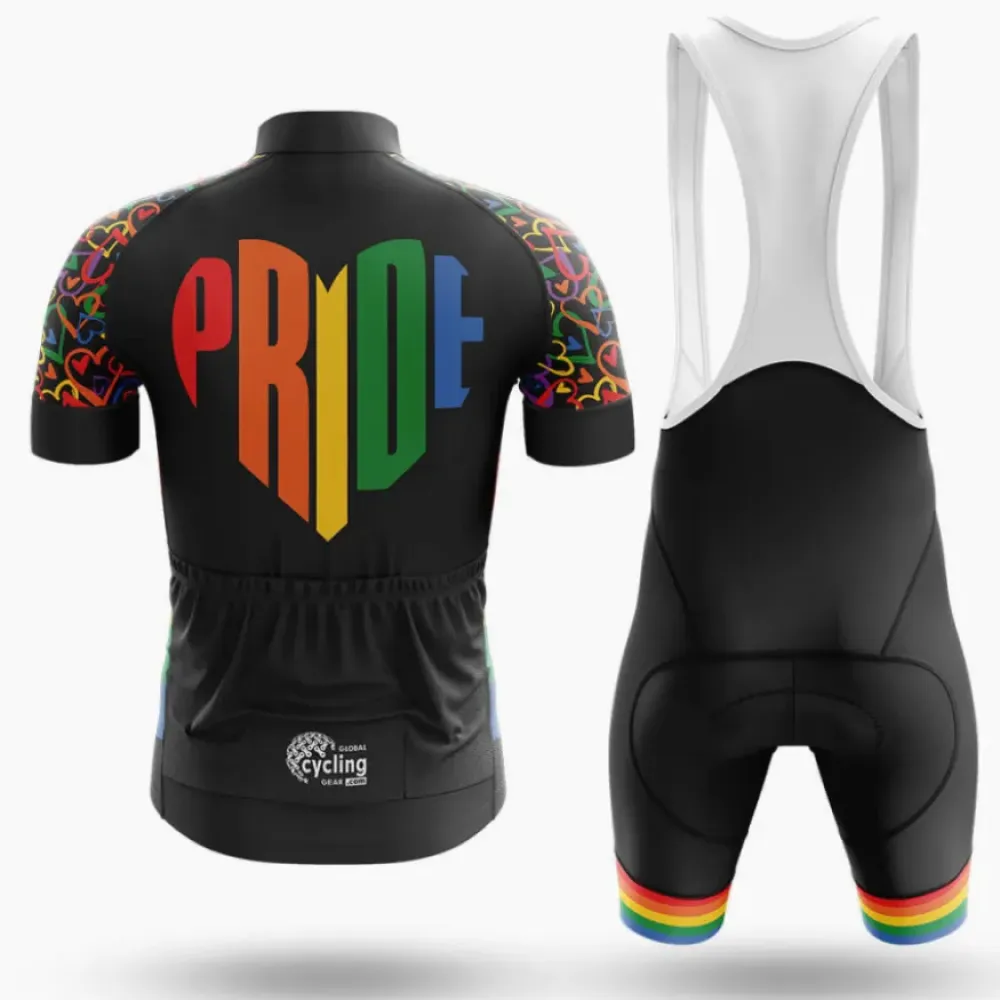 Cycling Kit Pride Heart Rainbow