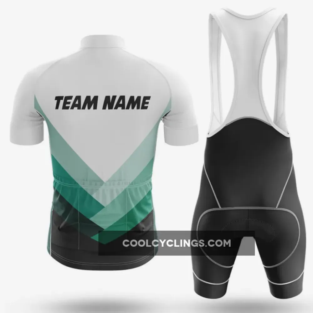 Custom Team Name M12 Cycling Jersey White/Green/Black