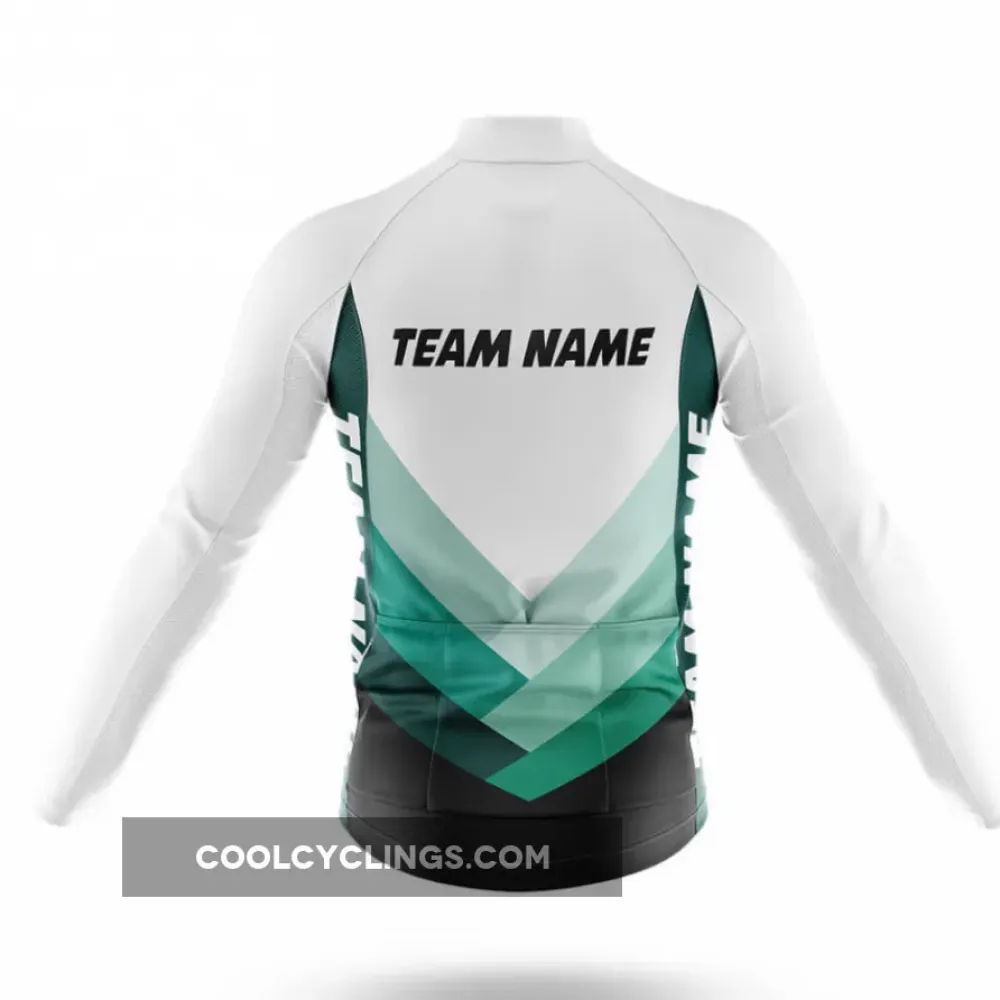 Custom Team Name M12 Cycling Jersey White/Green/Black