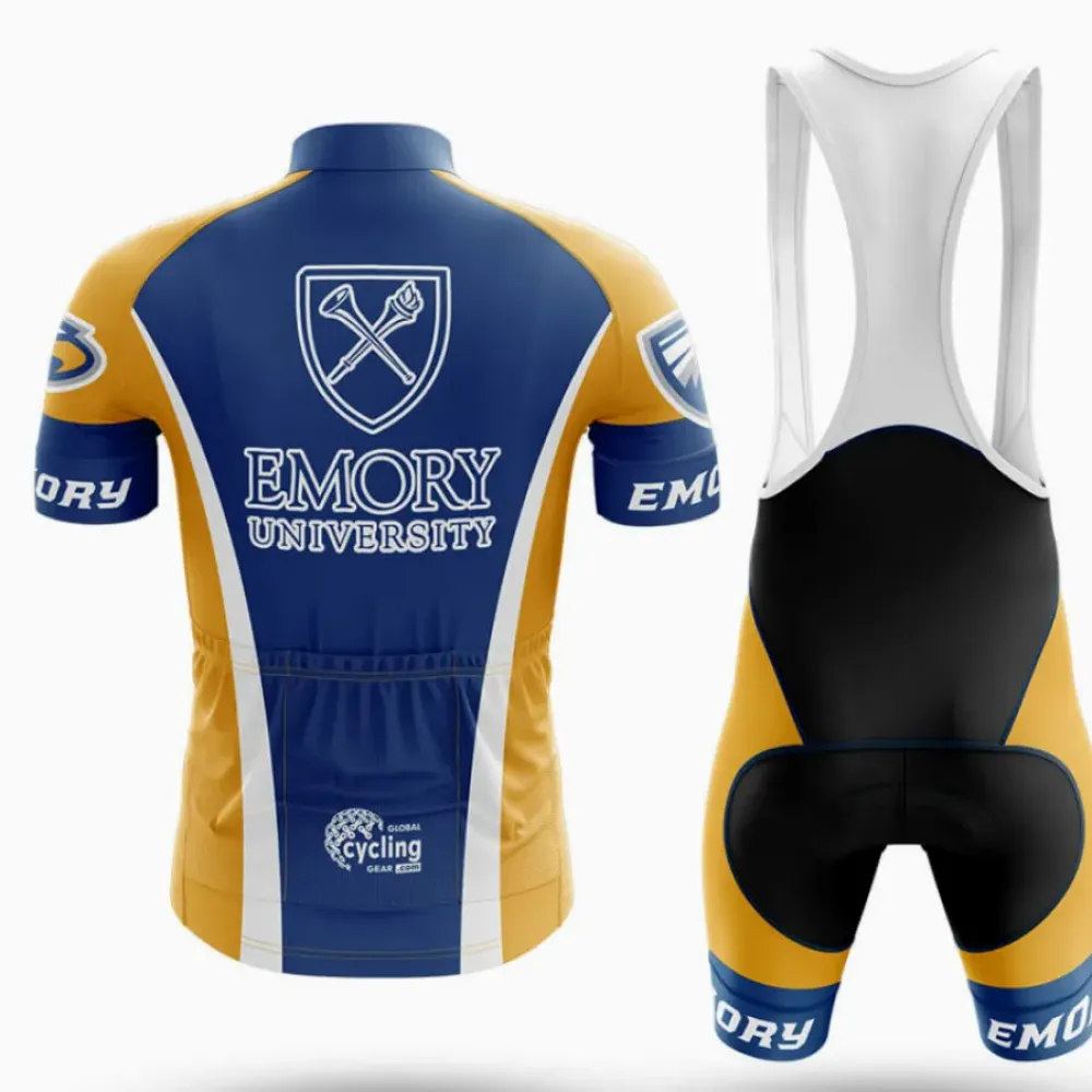 Emory University Cycling Kit Full Set Blue/Yellow/White