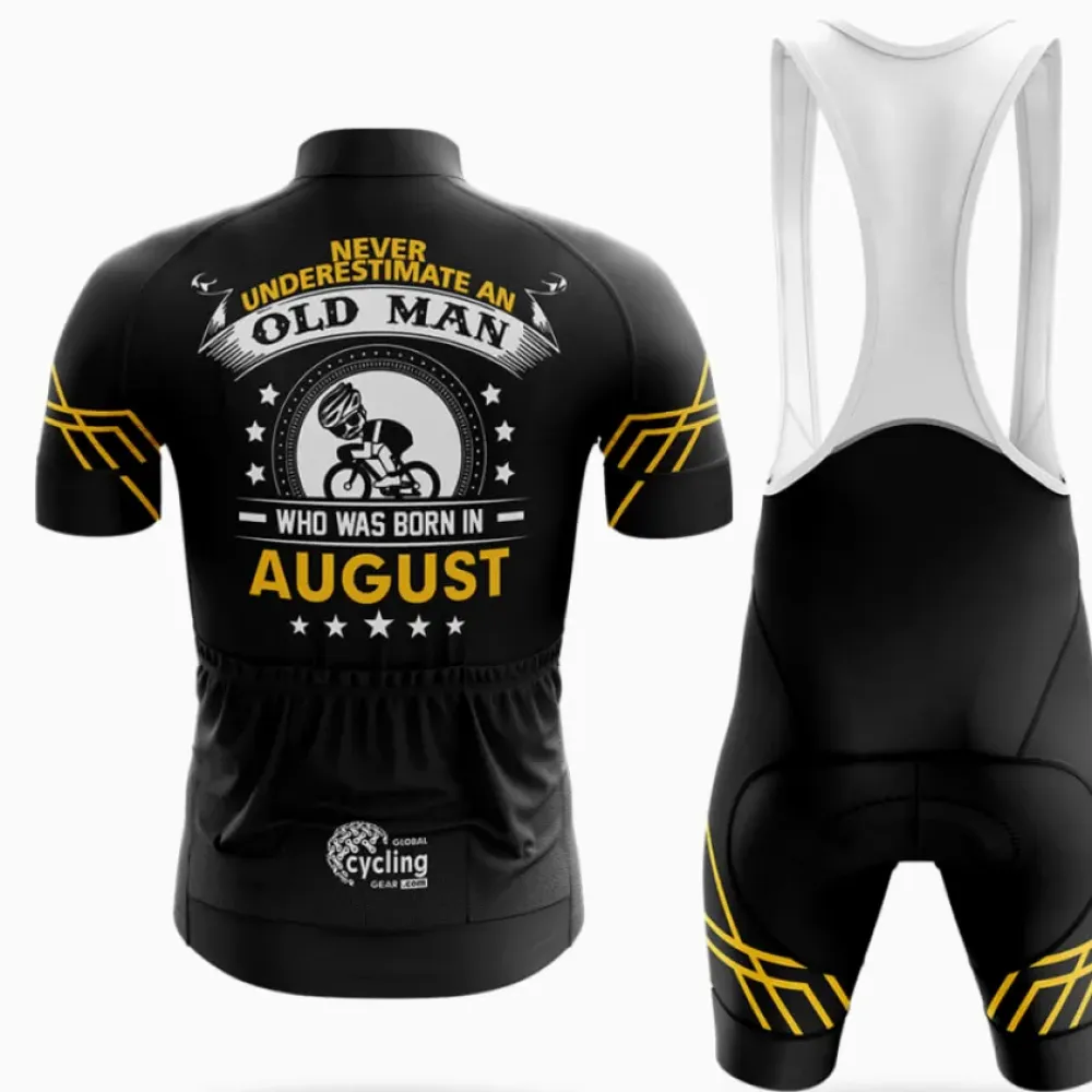 August Cycling Kit Bold Design Black/Yellow/White