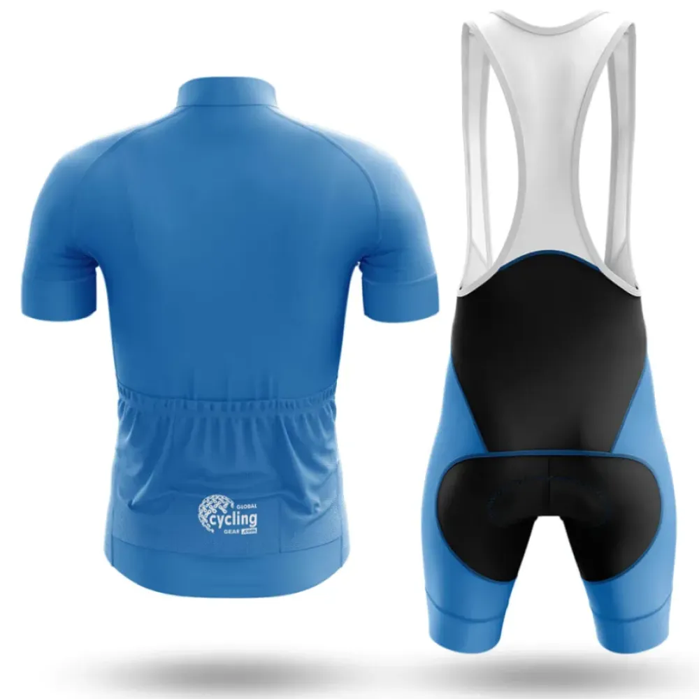 Cycling Jersey Long Sleeve Blue/Black/Grey