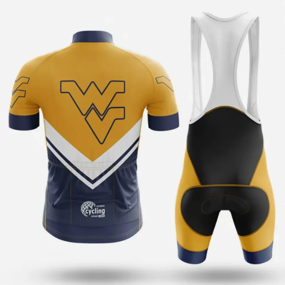 Cycling Bibs West Virginia University Yellow/Black/Grey
