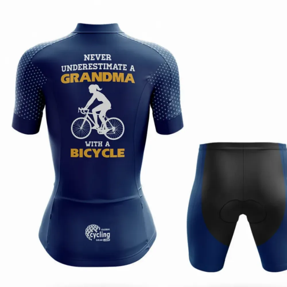 Grandma Women's Cycling Kit Bold Navy/Gold/Black