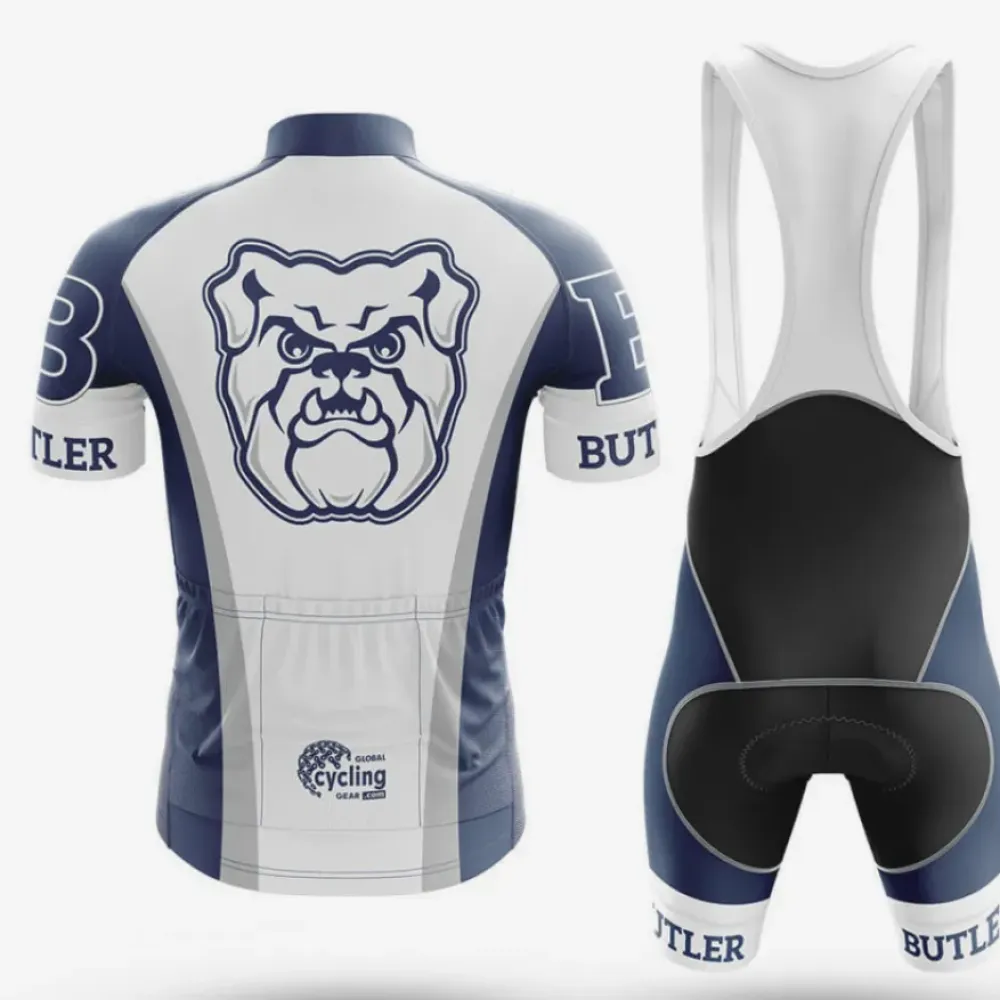 Butler University Long Sleeve Cycling Jersey Navy/White/Grey