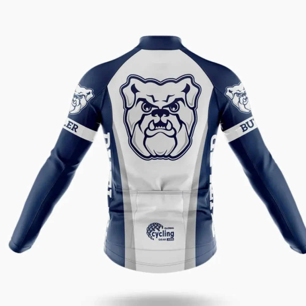Butler University Long Sleeve Cycling Jersey Navy/White/Grey